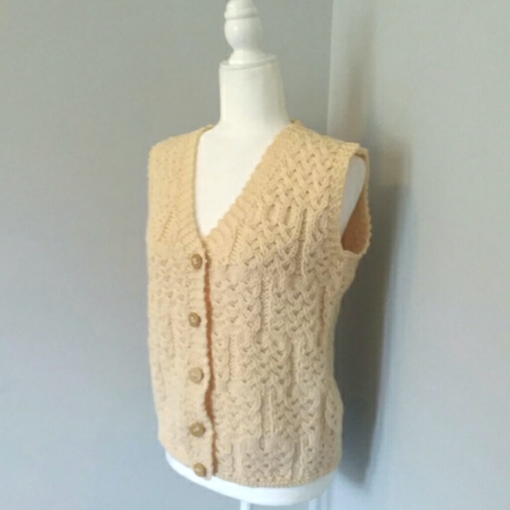 MILLAY Hand Knit Wool Vest Made in Italy